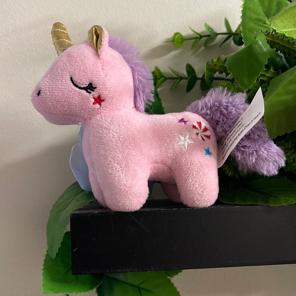 Candy pink mini unicorn plushie